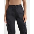thumbnail image 4 of Sofia Jeans Women's High Rise Satin Cargo Pants, 27" Inseam, Sizes 00-22, 4 of 6