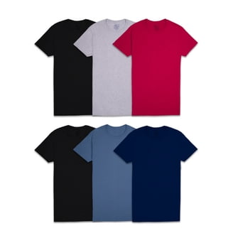 Fruit of the Loom Men's T-Shirt, 5 Pack Assorted Blues, Short