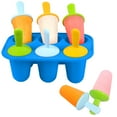 thumbnail image 1 of Moldes de silicona Miaowoof para helados, 6 cavidades, para niños pequeños, con palitos, 1 of 7