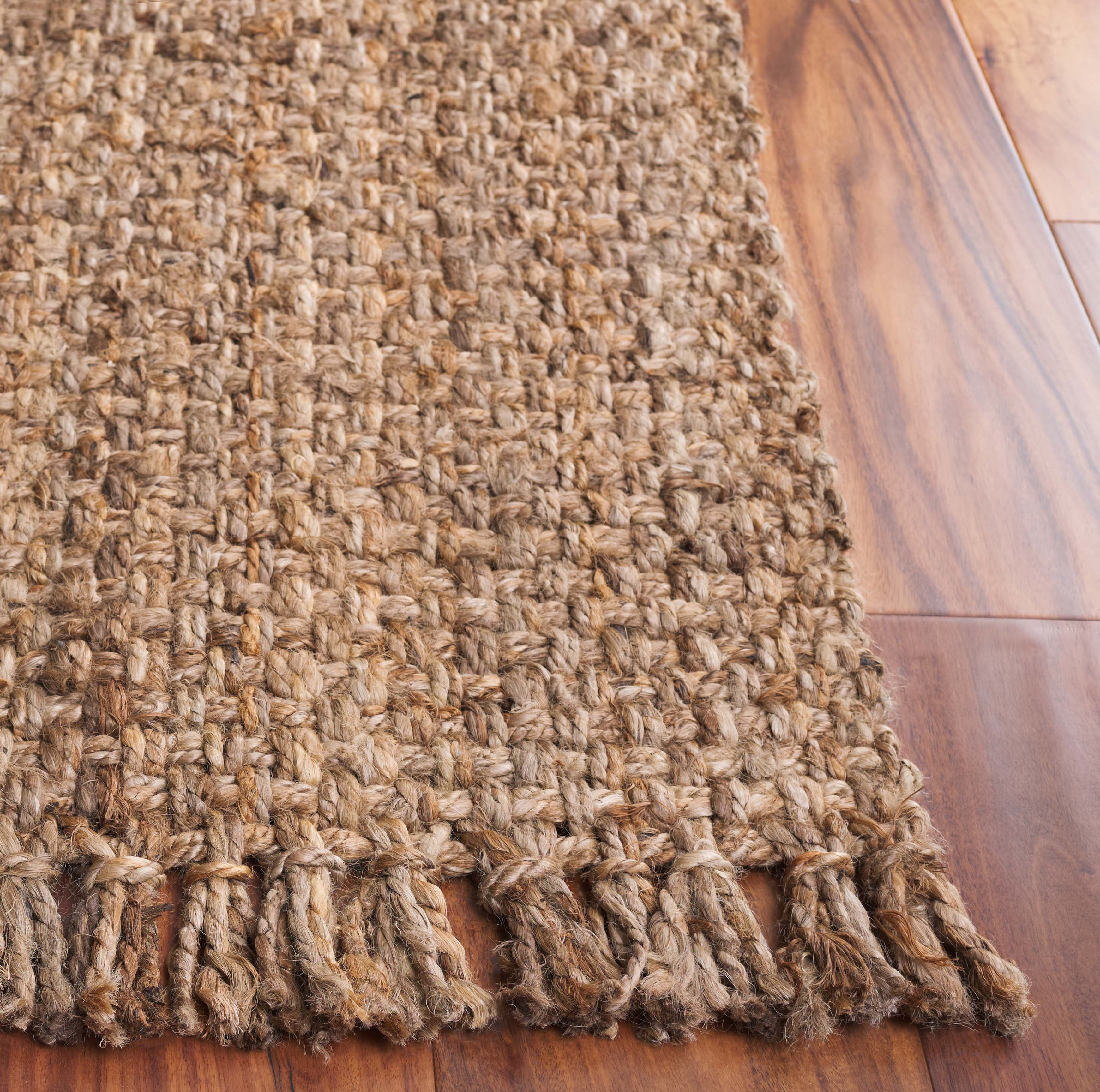 SAFAVIEH Natural Fiber Doncho Bordered Area Rug, Natural, 6' x 6' Square