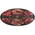 thumbnail image 4 of Boho Vintage Floral Floral Medallion Round Rug - Small Round Area Rug, Soft Non-Slip Machine Washable Bedroom Mat Indoor Accent Entry Carpet for Office Desk Dorm Hallway, 4 of 6