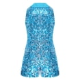 thumbnail image 4 of inhzoy Girls Sequin Romper Jumpsuit Sparkly Sleeveless Prom Concert Party Outfit Dancing Leotard Lake Blue 10, 4 of 5
