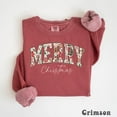 thumbnail image 2 of Merry Christmas Sweatshirt |Holiday Pullover with Festive Patterned Letters, 2 of 7