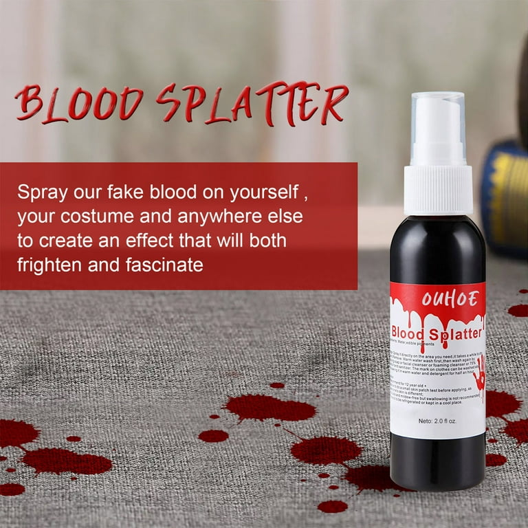 Fake Blood Makeup Spray Paint Easy Dry Flow Fake Blood Spray for Face Hands  and Legs Spray 