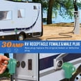 thumbnail image 4 of Electrical RV Plug, Compact UV Resistant ABS Shell Rugged High Conductivity RV Male and Female Plug Set  for Travel, 4 of 7
