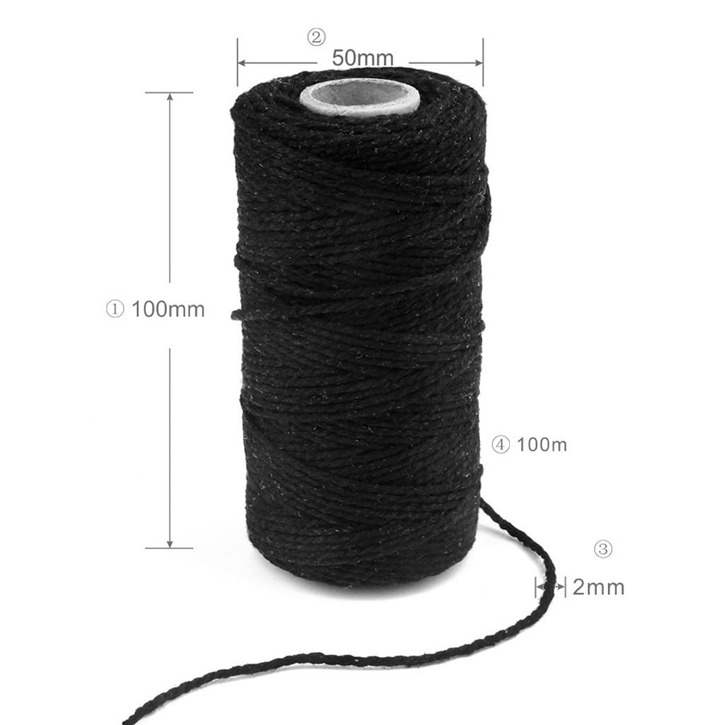 acdanc, 2mm 100 Yard White Cotton Twine for Home Decor