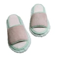 thumbnail image 3 of Tongina Cleaning Mop Slippers Mopping Slippers,Household Quiet Portable Soft Cleaner Cleaning Shoes for Bedroom House Dusting Kitchen Khaki Green, 3 of 8
