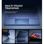 Dexnor Keyboard Case for Samsung Galaxy Tab S10 Lite/S10 FE/S9 FE 5G 10.9/S9 11/ Case with Keyboard Magnetic Floating Cantilever Stand Multi-Touch Trackpad Wireless Backlit with S Pen Holder, Blue