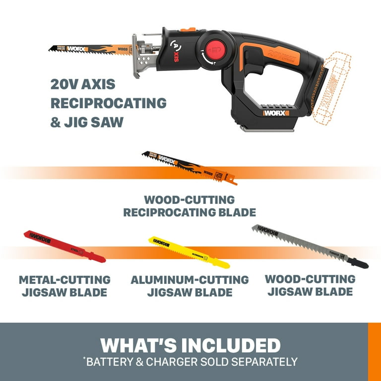 POWER SHARE 20-Volt Axis Cordless Reciprocating and Jig Saw (Tool Only) POWER SHARE 20-Volt Axis Cordless Reciprocating and Jig Saw (Tool Only)