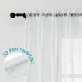 thumbnail image 6 of Anjee Rod Pocket Voile Sheer Curtains,2 Panels White Polyester Semi Window Drapes with Printed Patterns, 52" x 84", 6 of 9