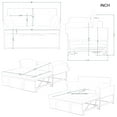 thumbnail image 2 of BSHTI Velvet Upholstered Loveseat,Twin Size Pull-out Sofa Bed,5 Angles Reclined Sleeper,Perfect for Home,Office,and Guest Room,Black, 2 of 51