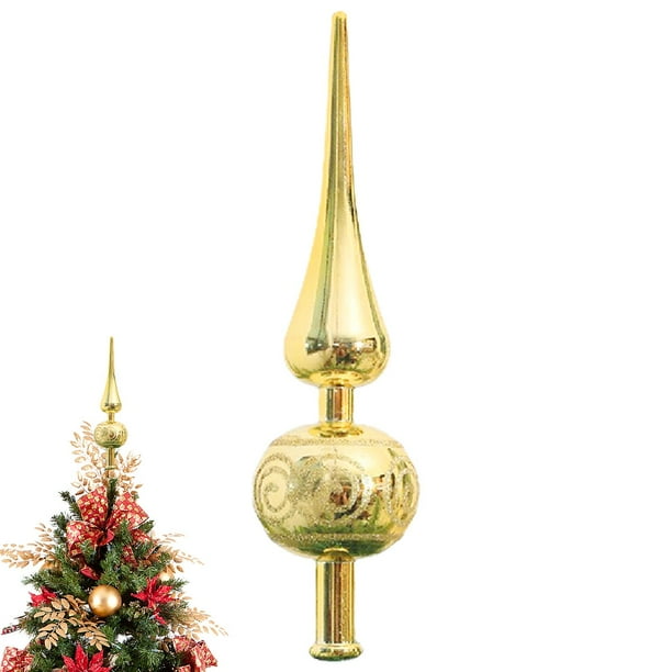 Topper de árbol de Navidad con forma de calabaza, adorno para árbol de Navidad para interior, oficina, Navidad, Año Nuevo, árbol navideño