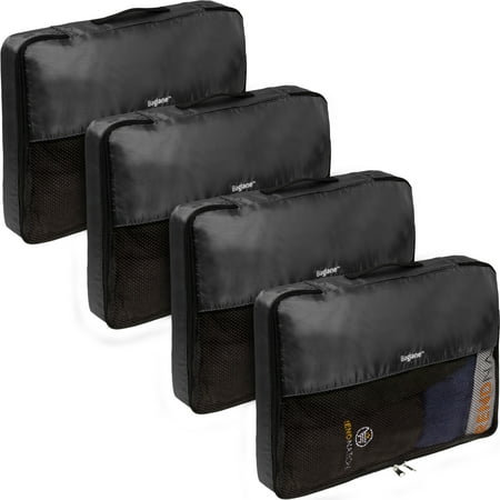Baglane TechLife Nylon Luggage Travel Packing Cube Bags -4pc Set (Large)