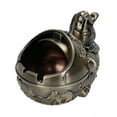 thumbnail image 4 of SHENMO Retro Windproof Ashtray with Lid Zinc Alloy Elephant Styling Embossed Deocration for Home Hotel Office, 4 of 16