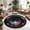 B, variant on Black 80cm Round Quilted 3D Optical Illusion Rug Soft Floor Mat For Halloween Living Room Entryway Household Decor