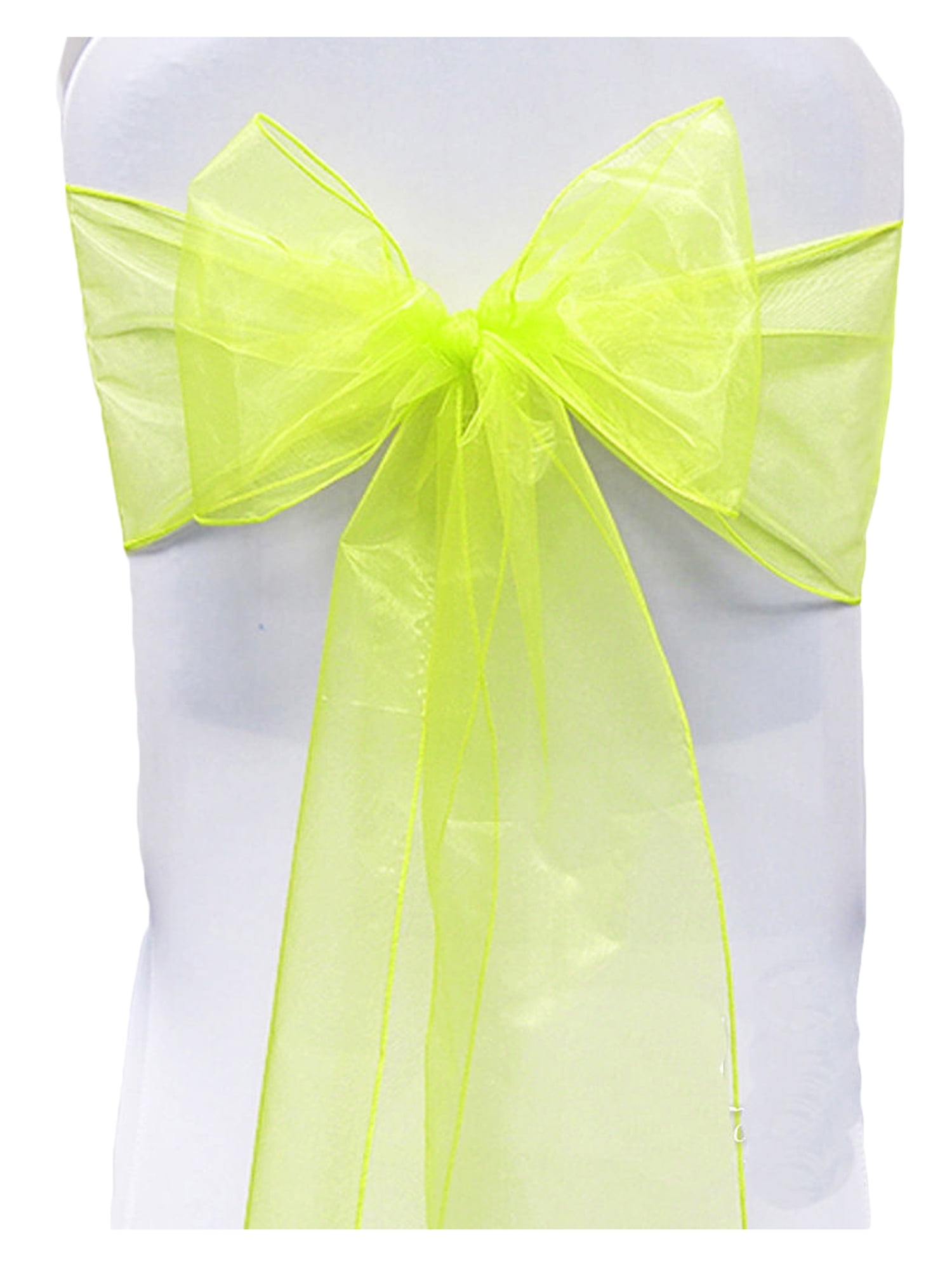 Organza Sashes Chair Cover Tulle Bows Sash Tie Ribbon Wedding Party