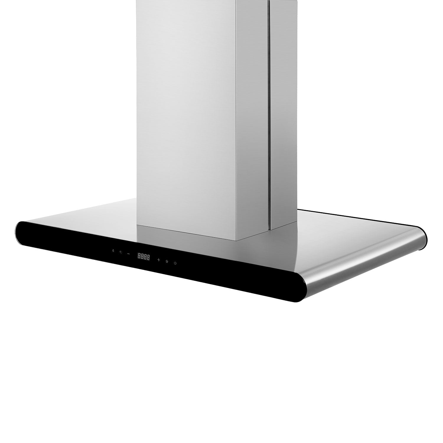 Empava 36 in. 400 CFM Island Range Hood - Ducted Exhaust Kitchen Vent - Tempered Glass - Soft Touch Controls - 3 Speed Fan - Permanent Filter - LEDs Light in Stainless Steel