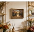 thumbnail image 3 of Vintage Carved Gold Frame Canvas Wall Art 3D Textured Fall Fores Lake Trees Relief Painting Picture Wall Decor Autumn Nature Iandscape Poster Print Artwork for Living Room Bedroom Home Decoration, 3 of 17