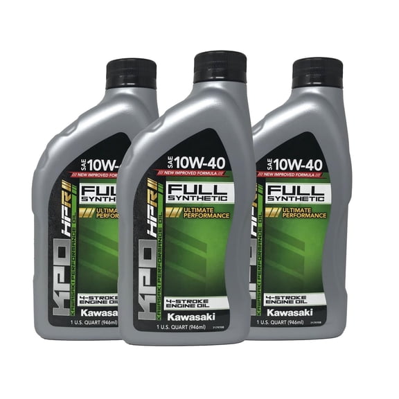 Kawasaki KPO Full Synthetic 4-Stroke Motor Oil 10W-40, ("Pack"3)