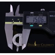 Diamond Celebrity'sWhite Bugutte Initial Alphabet'D' Sterling Silver Pendant 1.52ct Cubic Zirconia