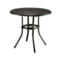 thumbnail image 2 of Ktaxon 31 Inch Patio Table with Umbrella Hole, Outdoor Round Cast Aluminum Bistro Table - Bronze, 2 of 7