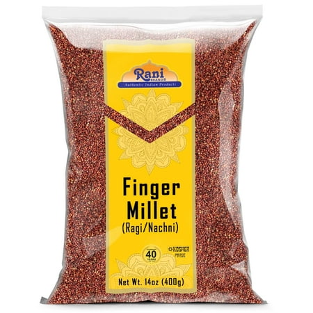 Rani Ragi Finger Millet (Eleusine Coracana) Whole Ancient Grain Seeds 400g (14oz) ~ All Natural | Gluten Friendly | Non-GMO | Kosher | Vegan | Indian Origin