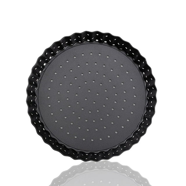 Yuarrent Molde antiadherente para hornear de acero al carbono para Pizza, bandeja inferior extraíble para hornear Herramientas y accesorios para hornear S