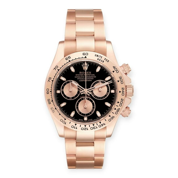 Pre-Owned Rolex Daytona 116505 Black Dial Rose Gold Mens Watch