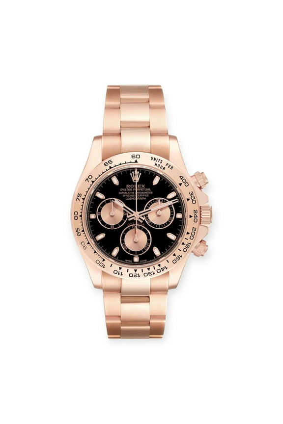 Pre-Owned Rolex Daytona 116505 Black Dial Rose Gold Mens Watch