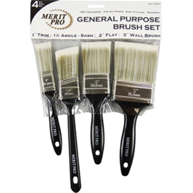 Merit Pro 684 Polyester Brush Kit, 4 Piece