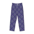 thumbnail image 6 of Uemuo Lavender Flowers Pattern Men's Wide Leg Palazzo Lounge Pants with Pockets Light Weight Loose Comfy Casual Pajama Pants-Large, 6 of 9