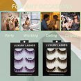 thumbnail image 5 of 6 Pair Fluffy Lashes 3d Mink Lashes Long Thick False Eyelashes Lashes Makeup Mink Eyelashesa, 5 of 5