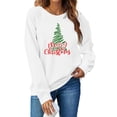 thumbnail image 4 of Christmas Tree Sweatshirts Women Pine Tree Print Shirts Nature Lover Gift Casual Tee Long Sleeve Xmas Pullover, 4 of 7