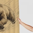 thumbnail image 3 of WYYP Waterproof Shower Curtain with Hooks - A Strong and Powerful Grizzly Bear Design - Multiple Sizes - 100% Polyester Fiber - Home Bathtubs Bathroom Curtain Decoration White, 3 of 7