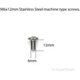 thumbnail image 2 of LFPartS Stainless Steel Rust Resistant License Plate Frame Security Anti-Theft Screws Fasteners (M6x12mm Machine Type, Chrome Caps), 2 of 3