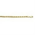 thumbnail image 2 of Auriga 14k Yellow Gold Polished and Diamond-cut 4.6mm Solid Rope 8 Inch Chain Bracelet for Women, 2 of 6