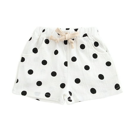 Funcee Casual Kid Unisex Polka Dot Printed Beach Shorts Korean Style