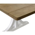thumbnail image 5 of Modern Wood Rectangular Trestle Base Kitchen Dining Table and Six Chairs Brown, 5 of 16