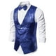 thumbnail image 4 of Chaleco de traje slim fit para hombre: mezcla de algodón y poliéster, color liso, sin mangas, formal/casual para bodas/fiestas, 4 of 4