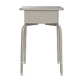 thumbnail image 5 of BizChair Student Desk with Open Front Metal Book Box, Gray Granite Desktop, and Silver Frame and Navy Heavy-Duty Flex Comfort Classroom Stack Chair, 5 of 10