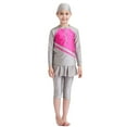 thumbnail image 1 of Huanglei Maillot de Bain Couvrant pour Filles à Manches Longues avec Jupe Robe de Bain, 12-13 Ans, 1 of 5