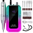 thumbnail image 1 of Machine de Perceuse à Ongles Rechargeable 45000RPM, Ponceuse Électrique à Faible Bruit, Machine de Manucure Colorée Verte, 1 of 8