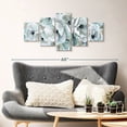 thumbnail image 2 of Elephant Stock Teal Harmony Ii Wall Art - Horizontal Multi Panel Canvas - Living Room Wall Decor - Floral And Botanical Multi Panel - White And Gray Decor By Carol Robinson - 42" x 19", 2 of 4
