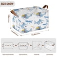 thumbnail image 5 of Rectangle Storage Basket with Handles Blue Shark Collapsible Storage Bin Large Storage Bins Decorative for Clothes Toys Bedroom, 5 of 8