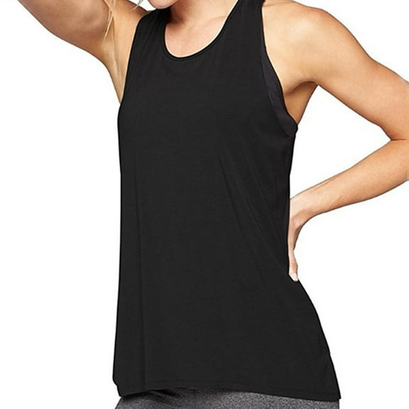 HBYJLZYG Workout Tank Tops For Women, Training Racerback Sleeveless Workout Tops High Neck Lightweight Athletic Running Yoga Gym Shirts