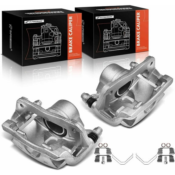A-Premium Brake Caliper Assembly with Bracket Compatible with Honda CR-V 2002-2004 Element 2003-2011 Front Side 2-PC Set