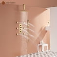 thumbnail image 2 of Rain Mixer Shower Faucet Set 12 Inch Celling Mount Thermostatic Rain Shower System with Handheld Shower and 6 Body Spray Jets For Bathroom, 2 of 7