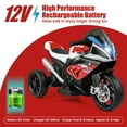 thumbnail image 6 of Gymax 12V Kids Ride on Motorcycle Licensed BMW 3 Wheels Electric Toy w/ Light & Music Red, 6 of 9