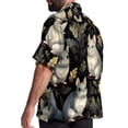 thumbnail image 3 of Tmall Men's Short Sleeve Casual Printed Button Down Beach Shirt Summer Unisex Top, 3 of 6