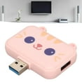 thumbnail image 4 of 3 In 1 USB Dock Station, Plug And Play Supports Fast Charging Mini USB Hub Cartoon Portable Multifunction  For Home For Mouse For Laptop White,Pink, 4 of 8